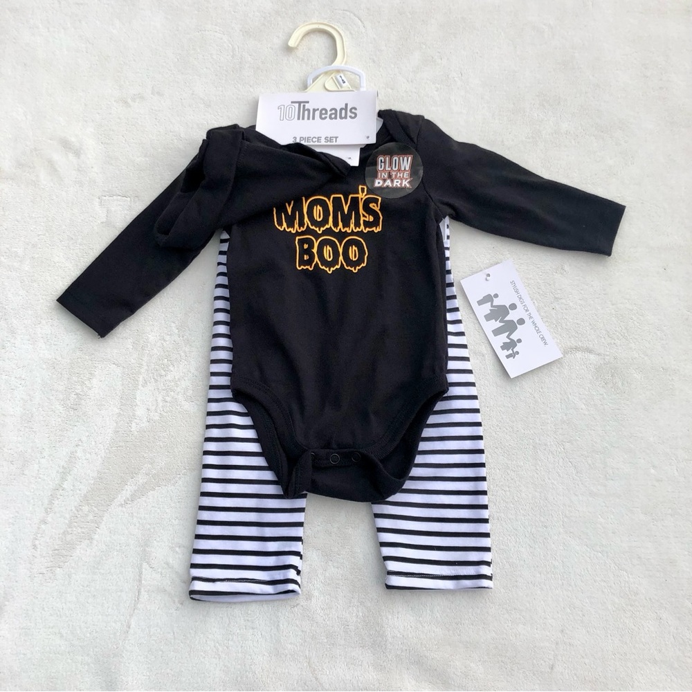 10Threads Halloween Outfit Mom’s Boo Glows in Dark Costume